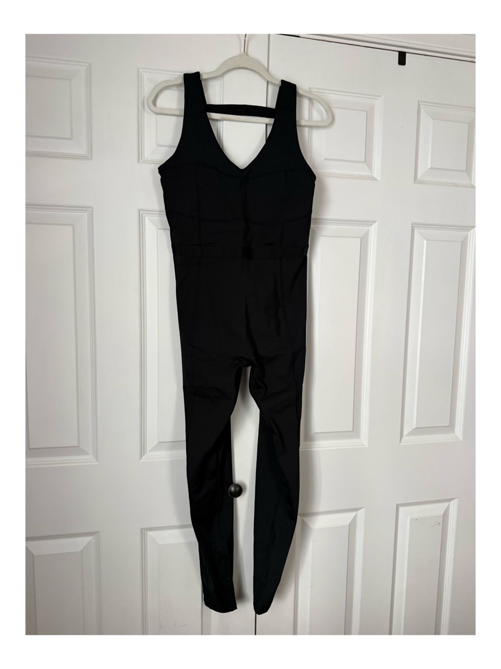 Fabletics Black V-Neck Full-Length Jumpsuit